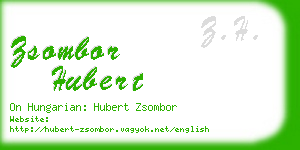 zsombor hubert business card